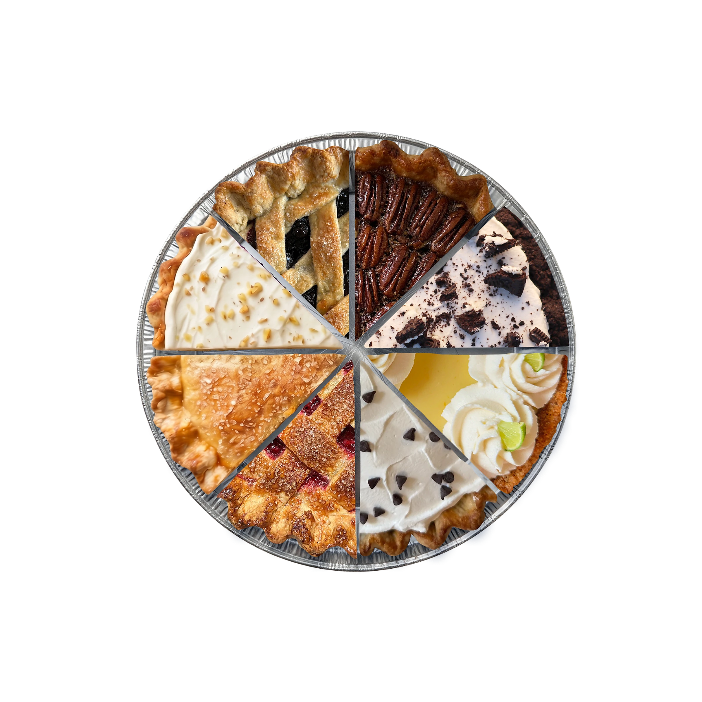 Eight-flavor Q.T. Pie assortment